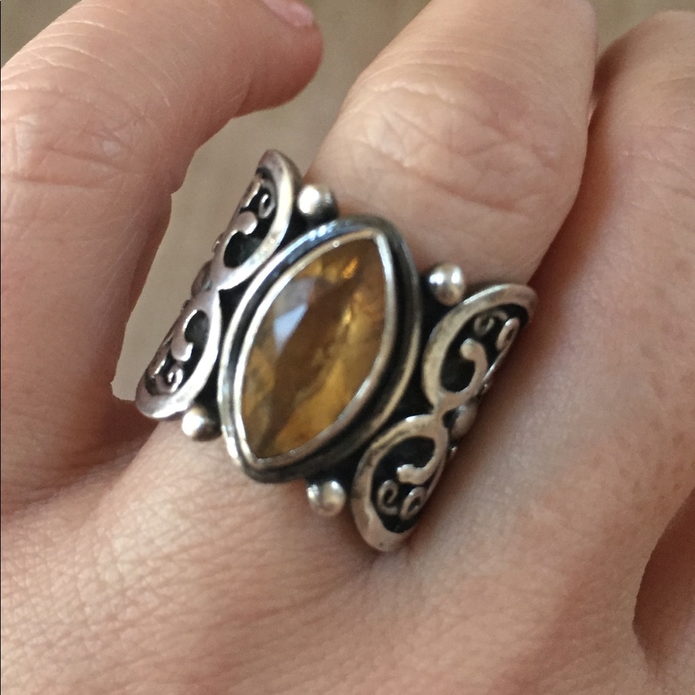 Sterling Silver and Citrine Ring